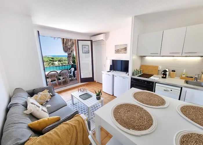 Douceur Marine - T2 Avec Terrasse, Parking, Piscine Et Wifi كافالير سور مير